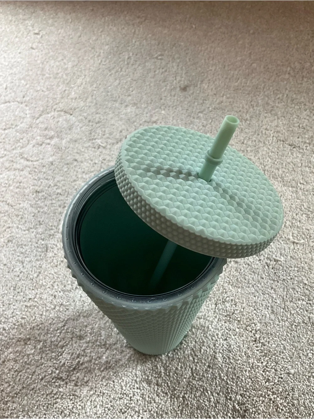 Starbucks 24 oz matte mint green studded tumbler Venti cold cup 2021 *New*